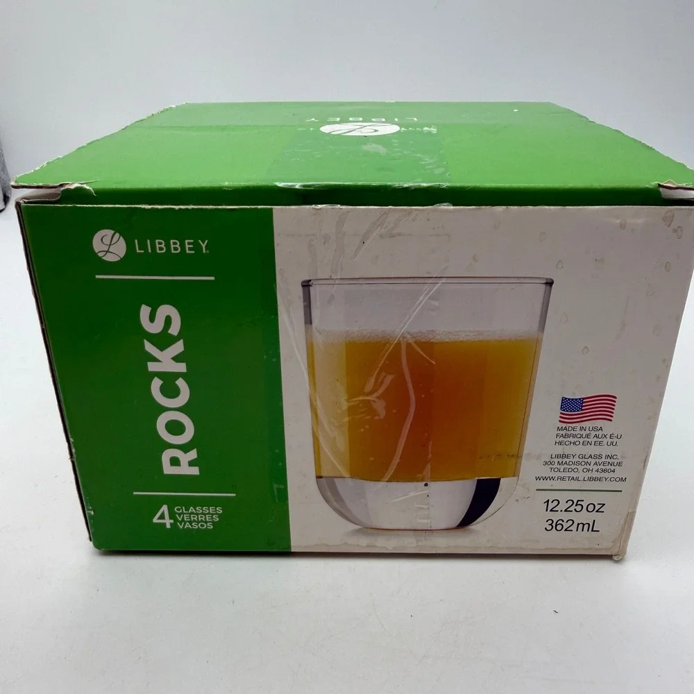 Libbey Rocks Lowball Tumblers glasses Weighted Base barware 12.25fl oz